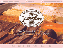 Tablet Screenshot of konditorei-jaenichen.de